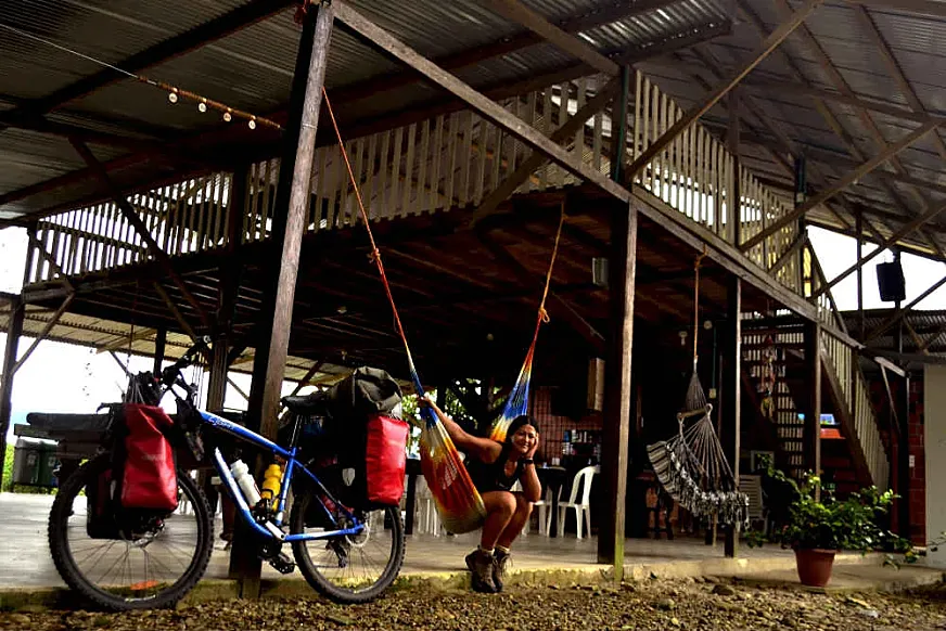 Viajar en bicicleta: Beatriz Silva (foto: https://fotocikleta.wordpress.com/)