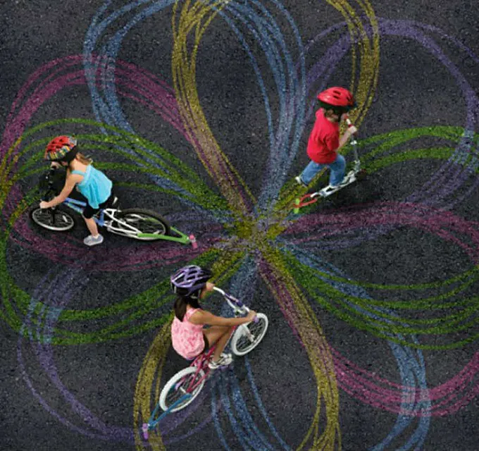 Chalktrail: ¡pinta con tu bicicleta!