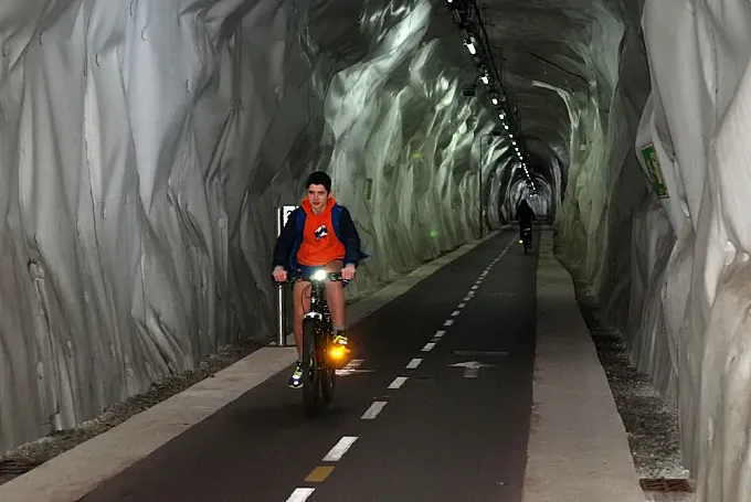 El túnel ciclista de Morlans, en San Sebastián 