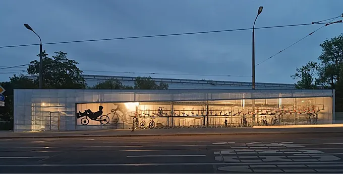 El nuevo aparcamiento de bicicletas de Erfurt