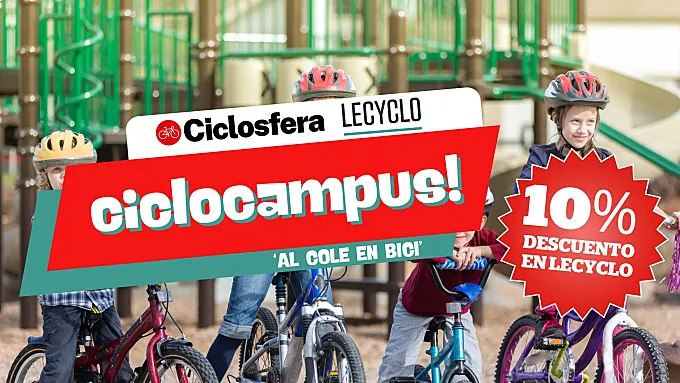 'Ciclocampus' presenta 'Al cole en bici', un programa de Ciclosfera y Lecyclo con un 10% de descuento