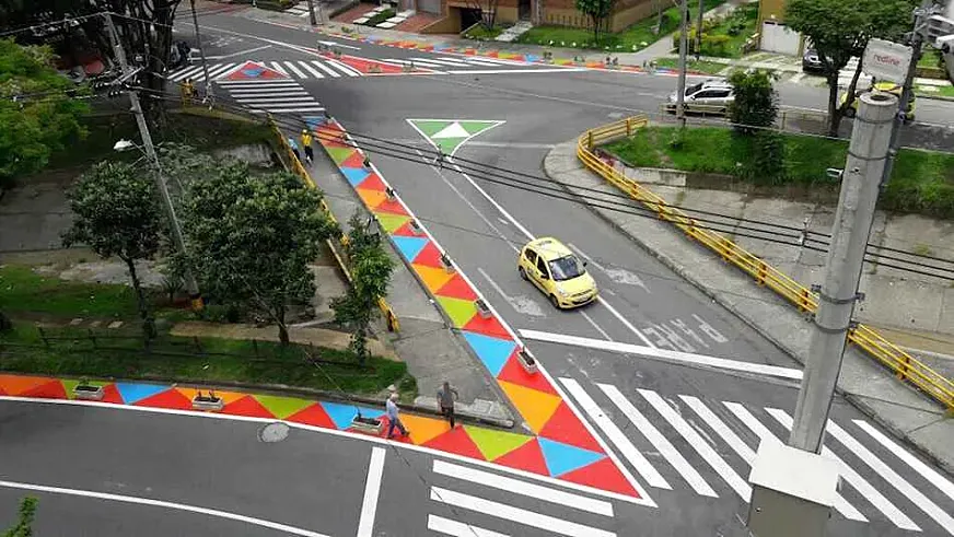 Intervenciones de urbanismo táctico en Medellín.