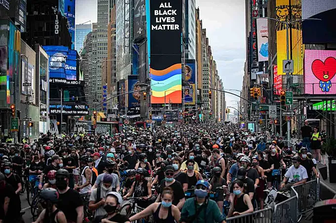 Nueva York: la gran marcha ciclista por el ‘Black Lives Matter’