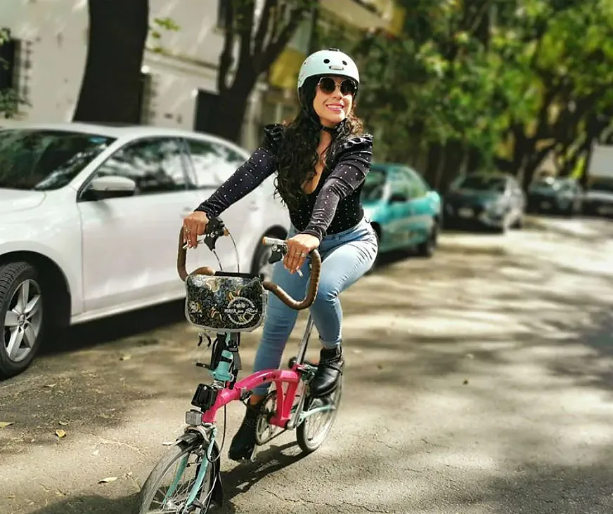 Maya en Bici, en México.