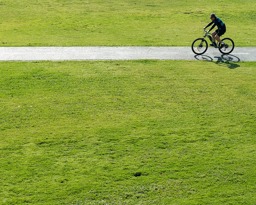 Carril bici en El Batel, Cartagena.