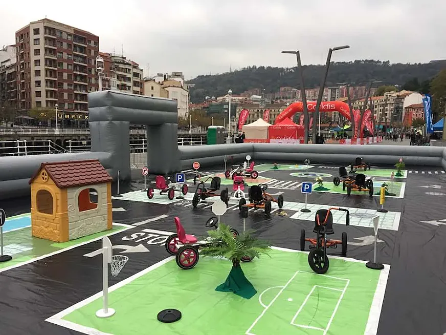 El circuito de seguridad vial infantil de E-Bike Days (Foto: R.V.)