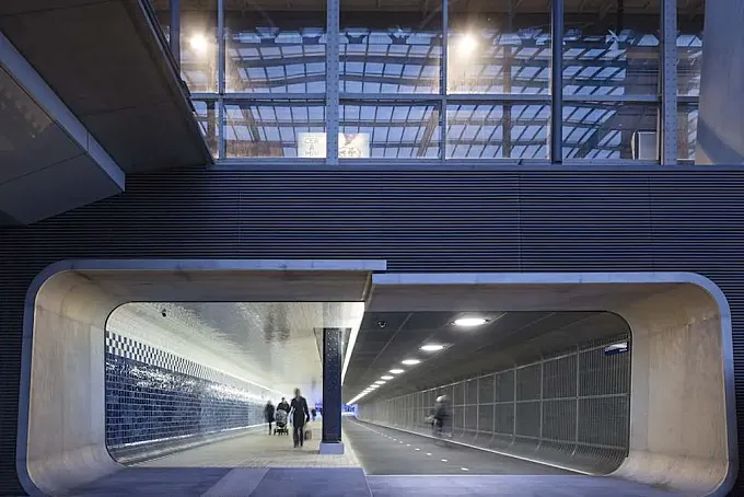 Un nuevo túnel ciclista bajo la estación central de Amsterdam